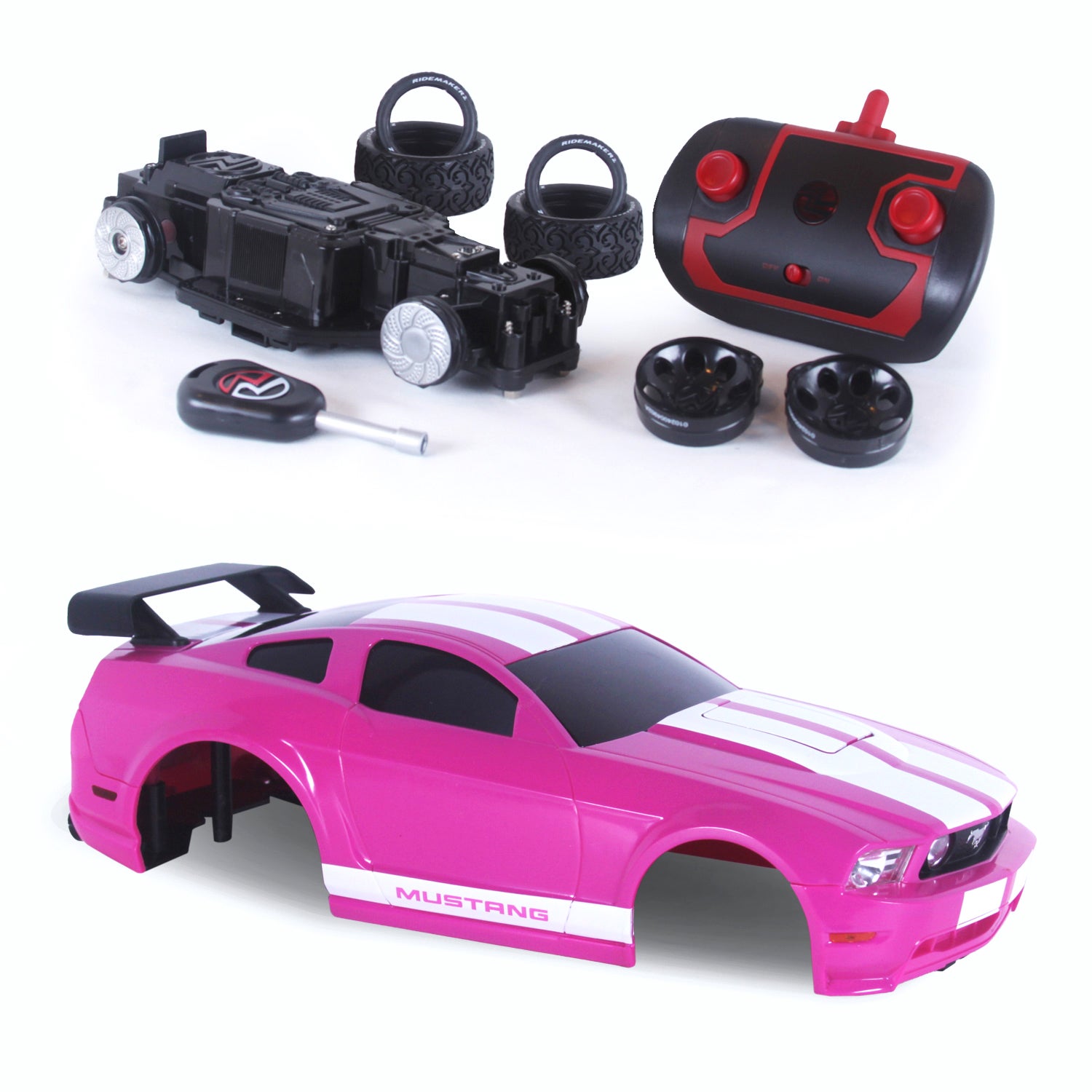 Ford Mustang - Pink/White - R/C Street Kit | Ridemakerz - Online
