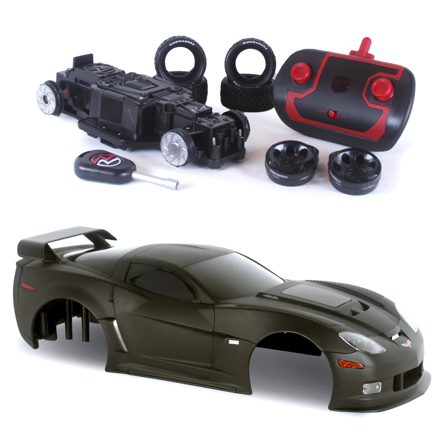 Build Your Own R/C Chevy Corvette - Dungeon Black | Ridemakerz