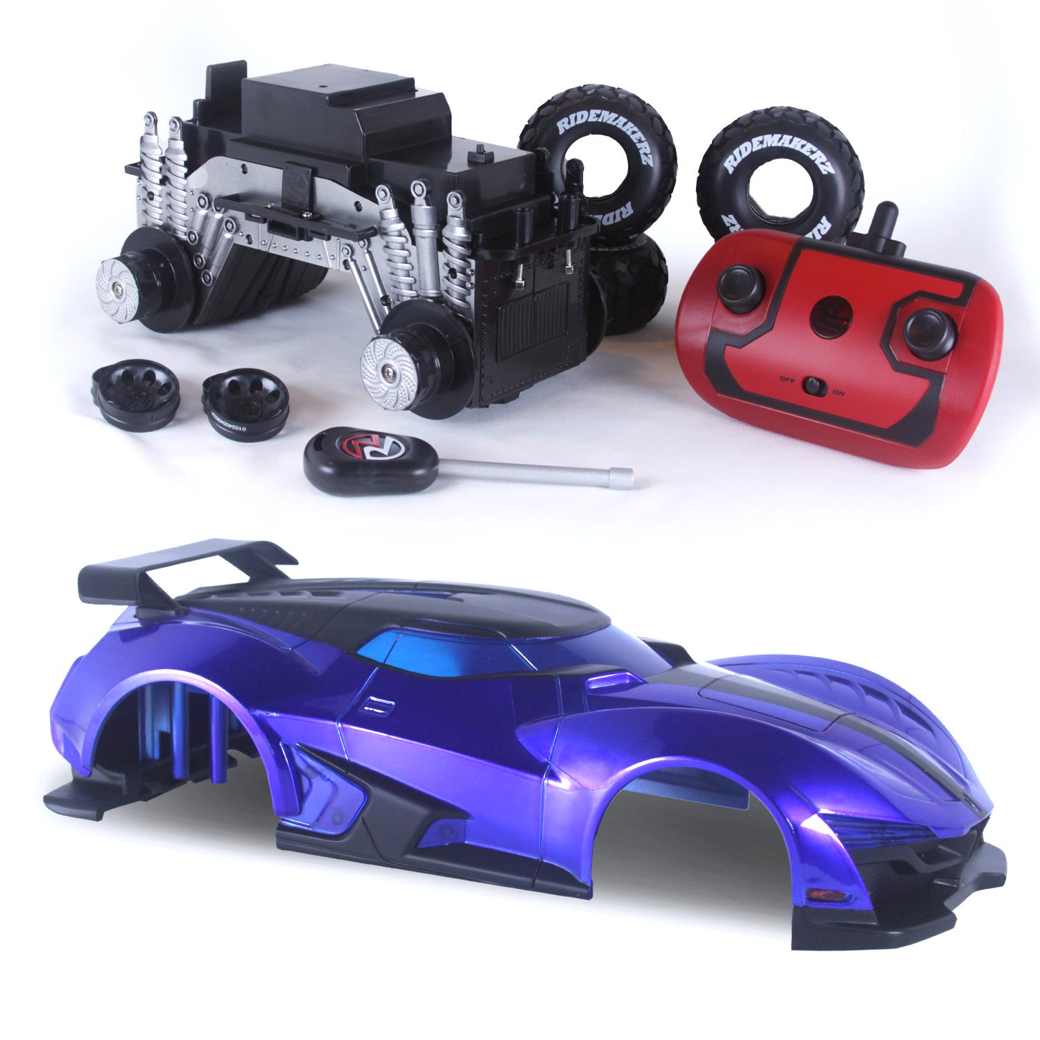 RZ Vortex - Black & Blue - R/C Monster Kit | Ridemakerz - Online