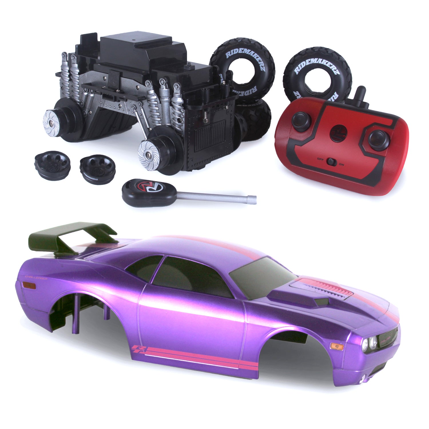 Dodge Challenger - Purple/Pink - R/C Monster Kit | Ridemakerz - Online