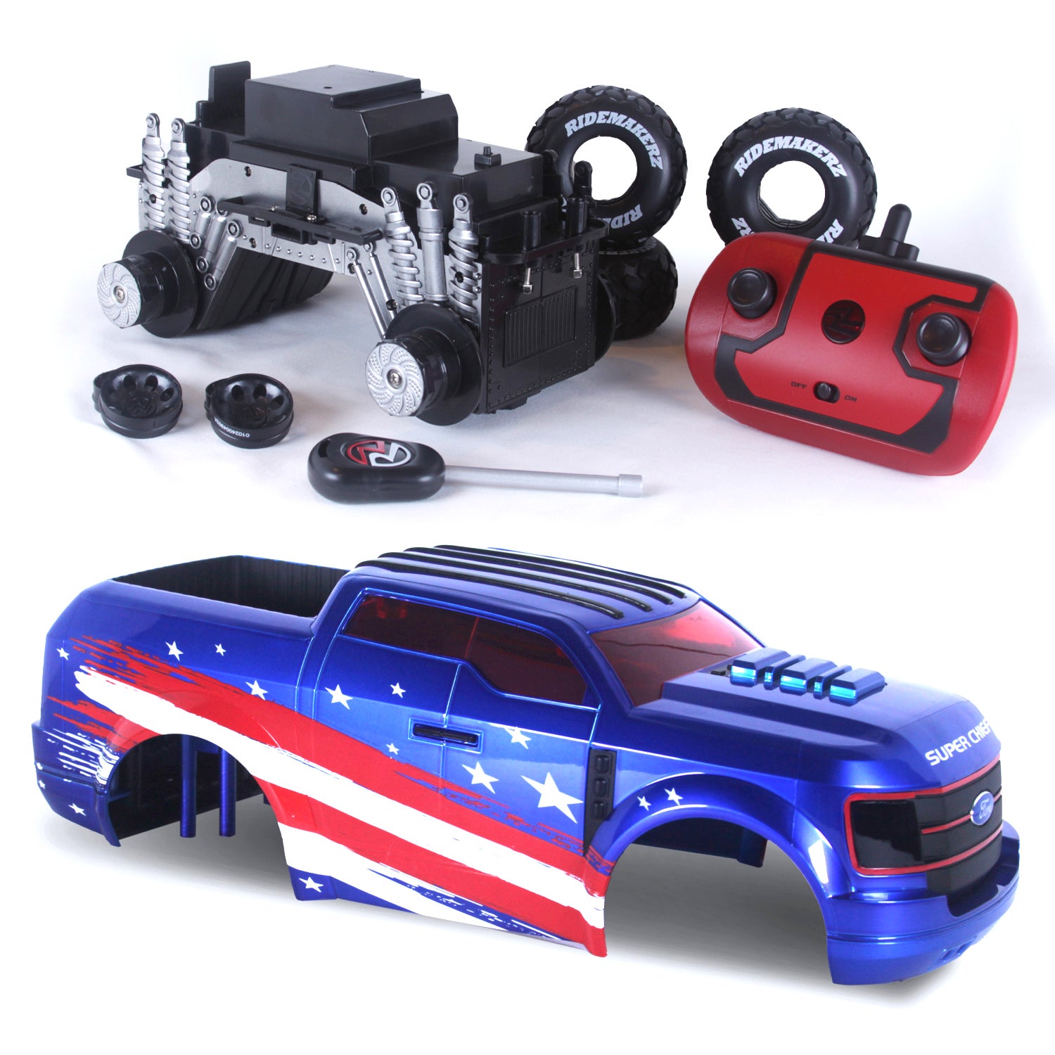 Ford Super Chief - Stars & Stripes - R/C Monster Kit | Ridemakerz