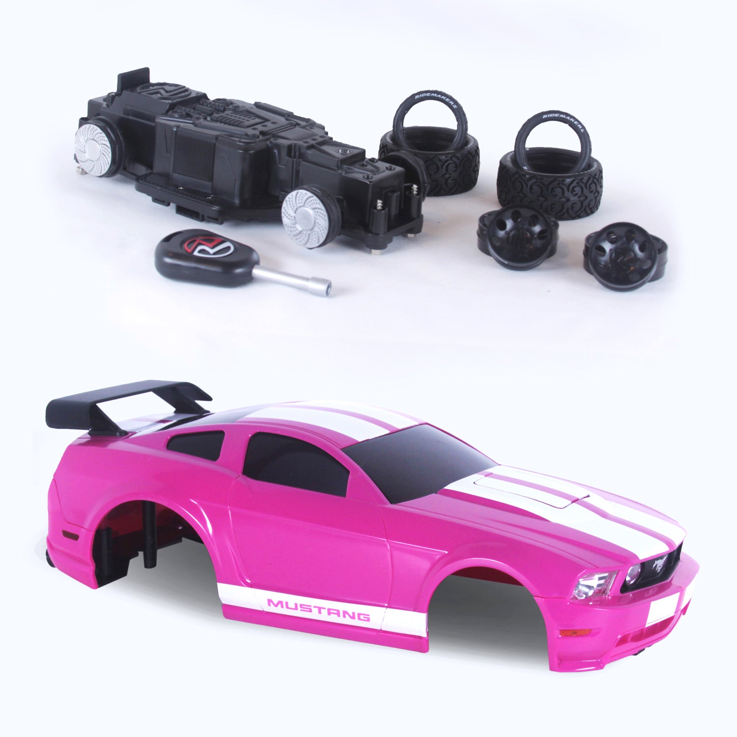 Ford Mustang - Pink/White - Freewheel Street Kit | Ridemakerz - Online