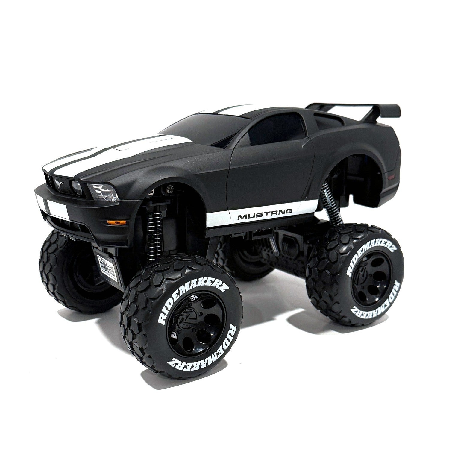Ford Mustang - Black/White - Freewheel Monster Kit | Ridemakerz