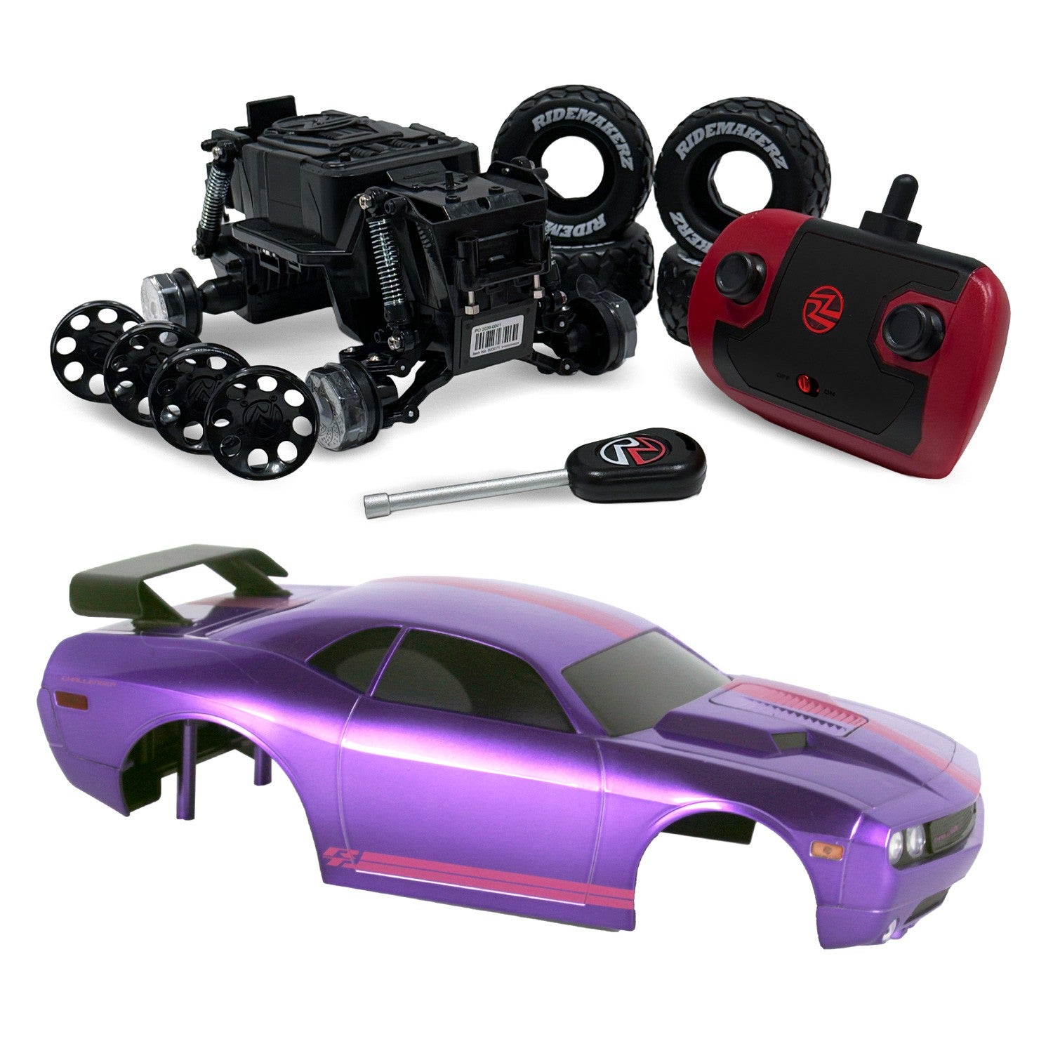 Dodge Challenger - Purple/Pink - R/C Monster Kit | Ridemakerz - Online