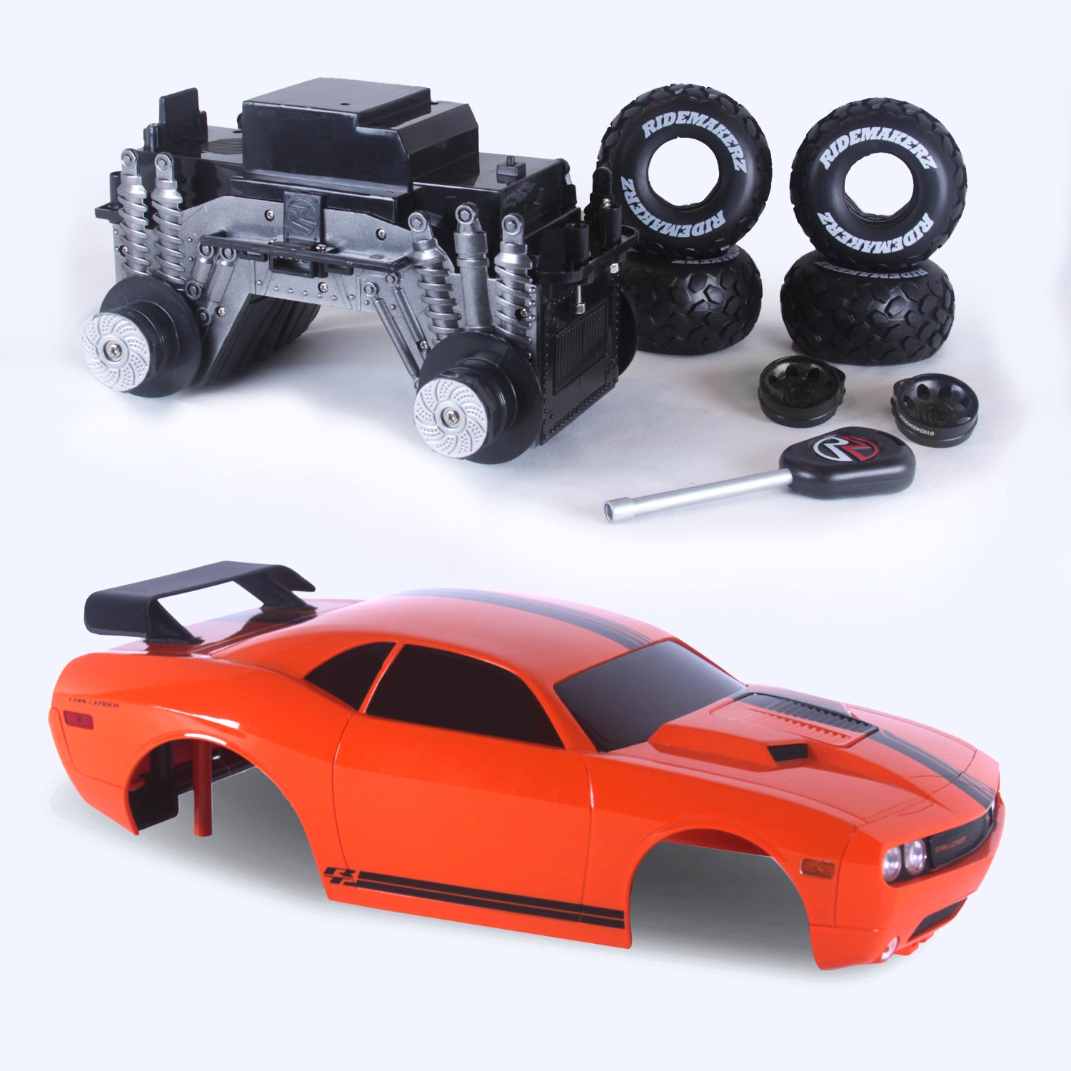 Dodge Challenger - Orange/Black - Freewheel Monster Kit