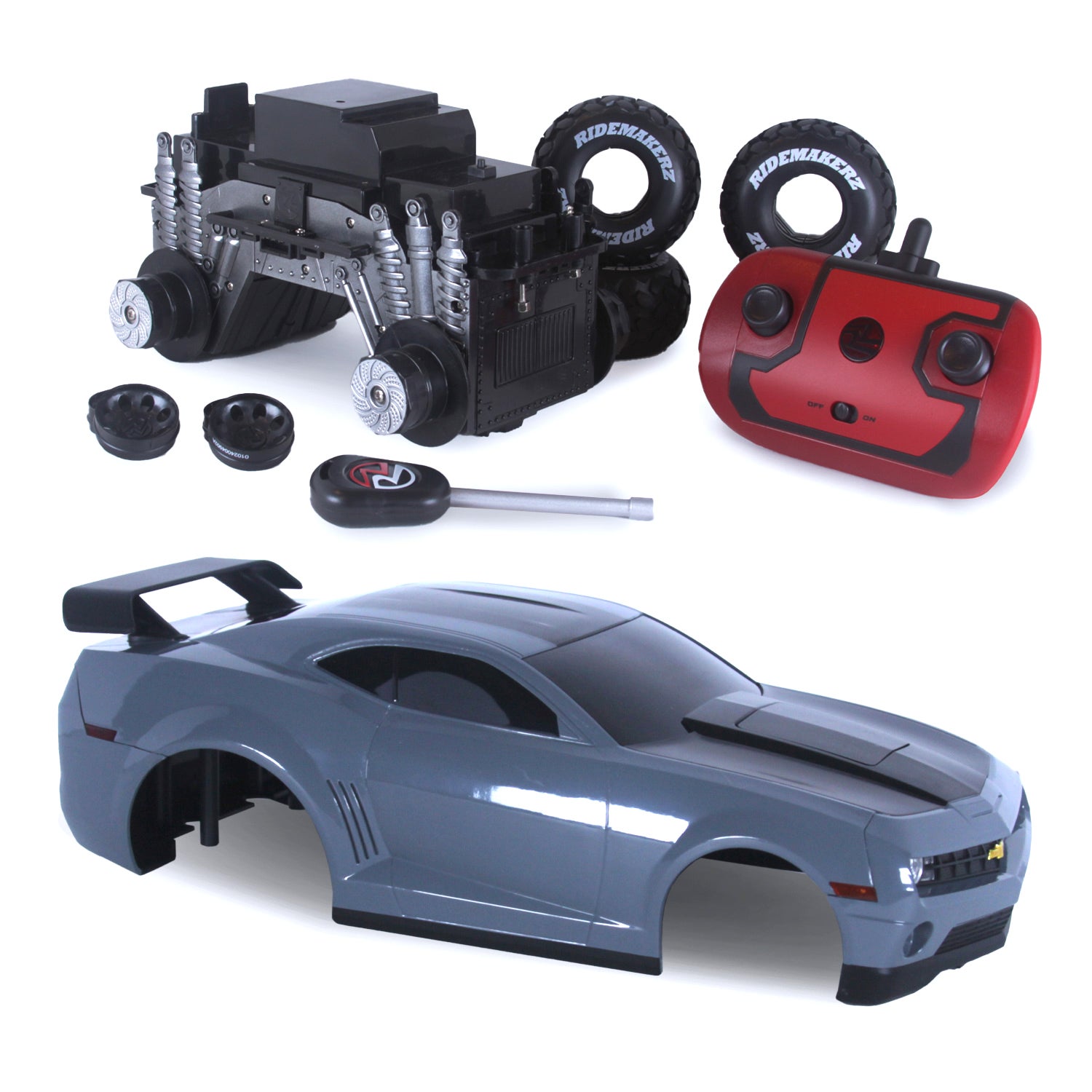 Chevrolet Camaro - Grey/Black - R/C Monster Kit | Ridemakerz - Online