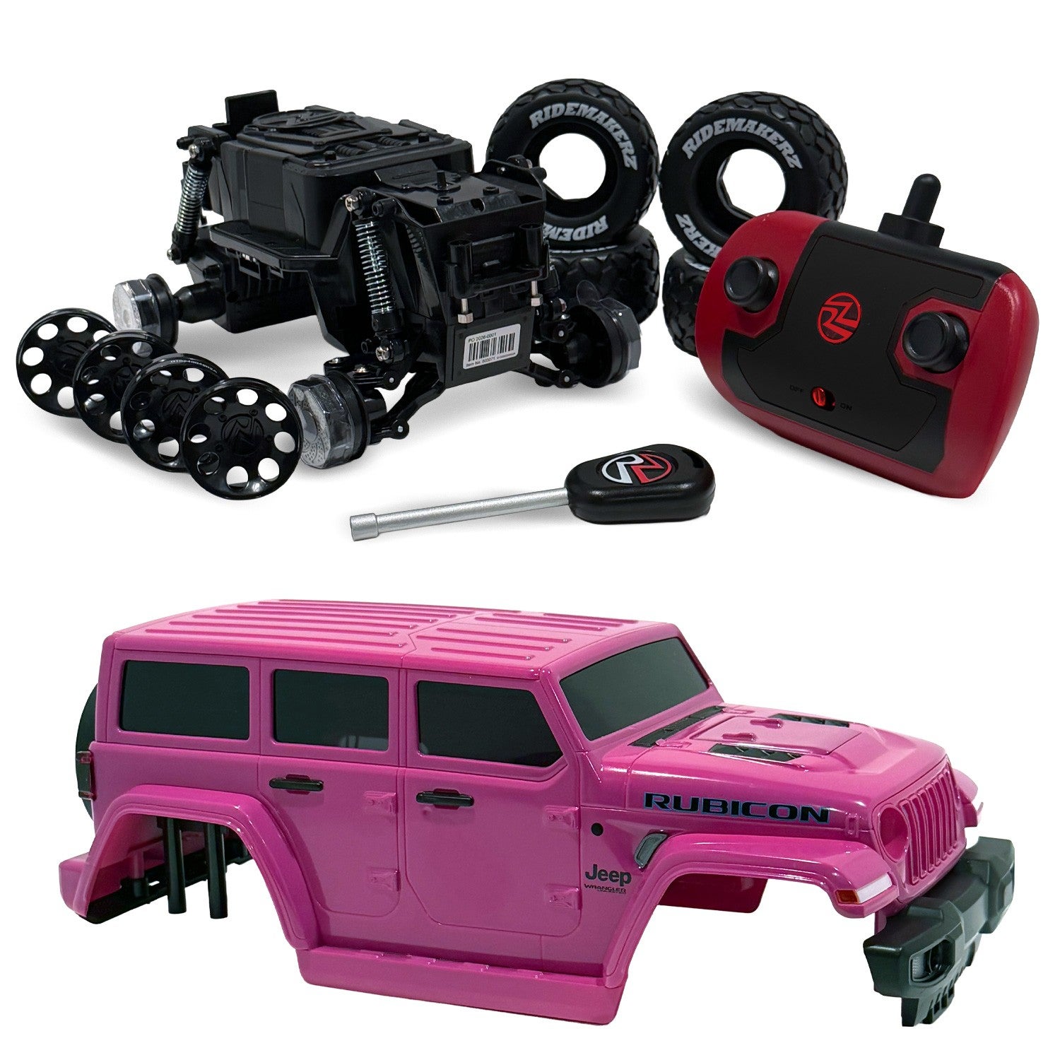 Jeep Wrangler - Pink - R/C Monster Kit | Ridemakerz - Online