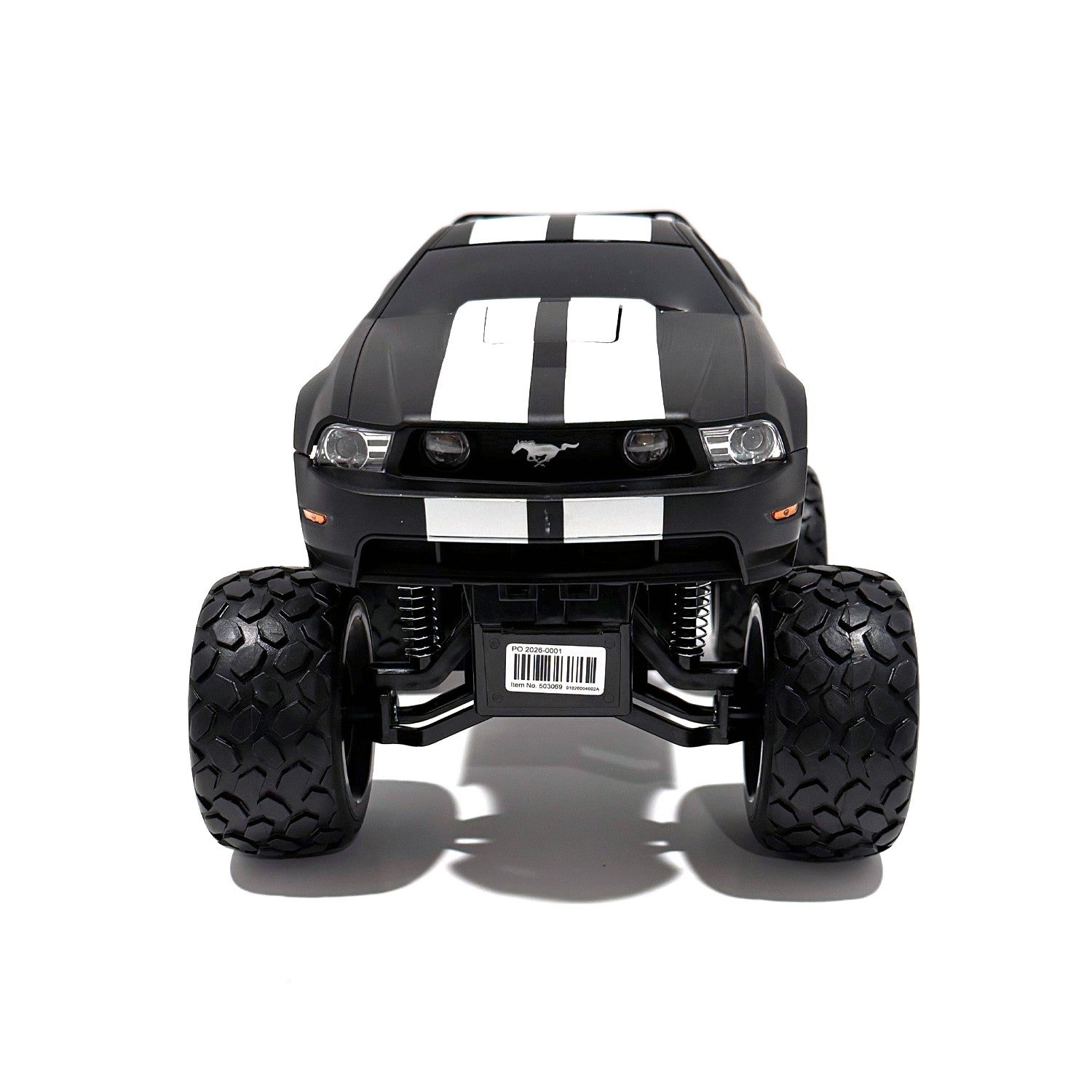 Ford Mustang - Black/White - Freewheel Monster Kit | Ridemakerz