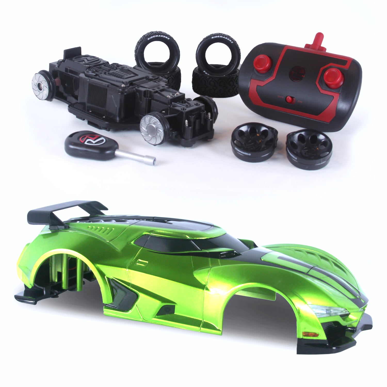 Build Your Own R/C RZ Vortex Super Car - Sublime Green