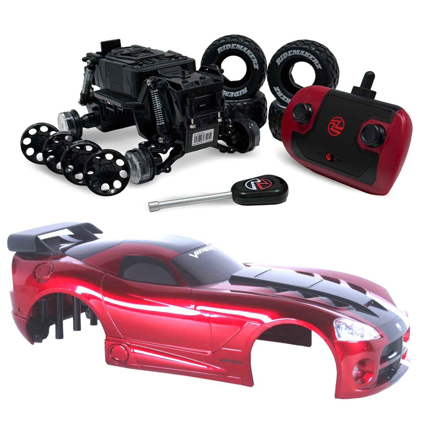 Dodge Viper - Red/Black/White - R/C Monster Kit | Ridemakerz - Online