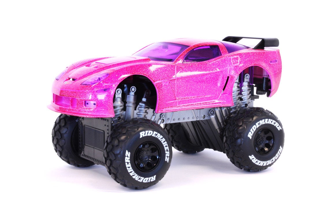 Chevrolet Corvette Pink Glitter Freewheel Monster Kit Ridemakerz