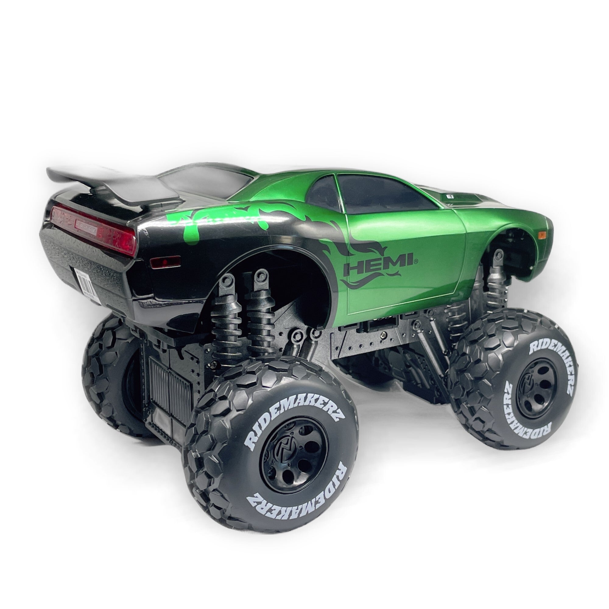 Dodge Challenger Green Black R C Monster Kit